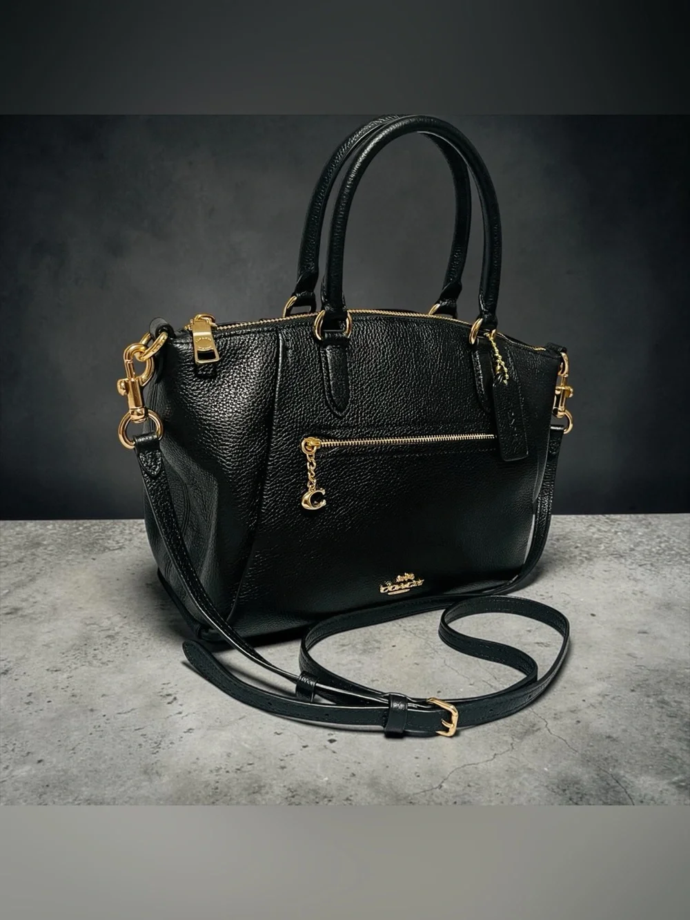 Coach Elise Pebble Leather Satchel - Picture 2 of 12